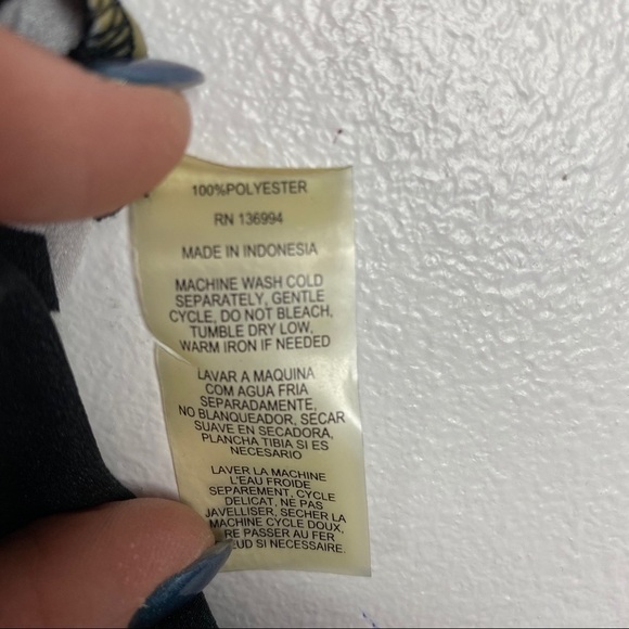 Milano Polka Dot Hi Low Top Women's Medium Black White Sleeveless Button Front - Picture 8 of 8